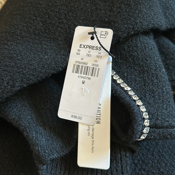 Embellished Cutout Sleeveless Mock Neck Midi Sweater Dress - Picture 7 of 8